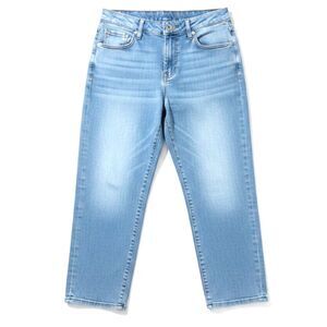 Express Boyfriend Mid Rise Light Wash Casual Everyday Button Fly Jeans Size 8 29